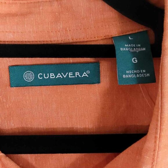 Mens Cubavera orange button up dress shirt. EUC - Picture 2 of 8